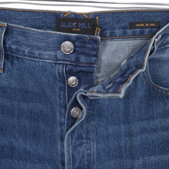 NWT ALEX MILL Women's CARLA Jeans 33 Straight Vintage Dark Indigo USA🇺🇸MADE - Picture 11 of 16